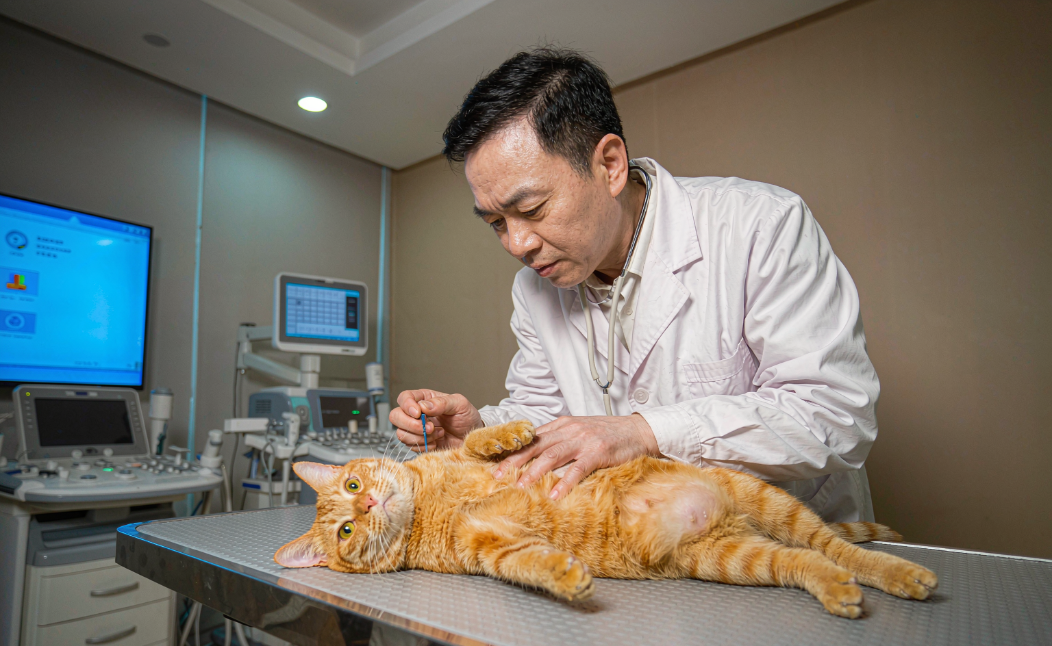 猫咪腹围变大消瘦要警惕猫传腹？太原宠物医院传腹科普